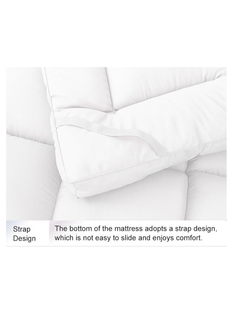 XiuWoo - Portable Foldable Breathable Fluffy Ultra-Soft Ergonomic Memory Foam 3D Mattress Topper, Mattress Protector Fitted, Bed Mattress Pad, Floor Mattress, Sleeping Mattresses Pad (120*200cm) - Image 1