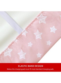 Moonsea Moonsea Changing Pad Cover for Girls 4 Pack, Lovely Print Soft Unisex Diaper Change Table Sheets, Fit 32"x16" Contoured Pad, Comfy Cozy 4-Pack Cradle Sheets  - Image 3