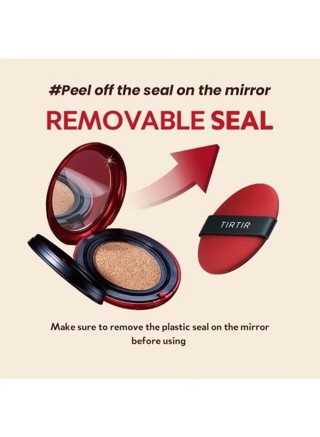 TIRTIR Mask Fit Red Cushion Foundation 18g (23N Sand) - 72hrs Long Lasting Full Coverage Foundation Makeup - Image 4
