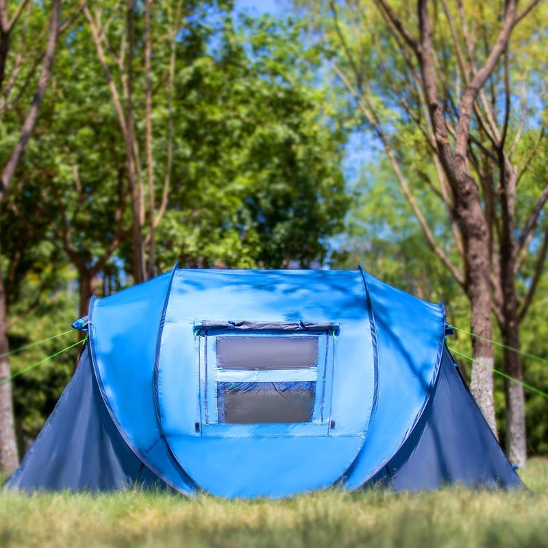 HUI LINGYANG 4 Person Easy Pop Up Tent,9.5’X6.6’X52'',Waterproof, Automatic Setup,2 Doors-Instant Family Tents for Camping, Hiking & Traveling - Image 3