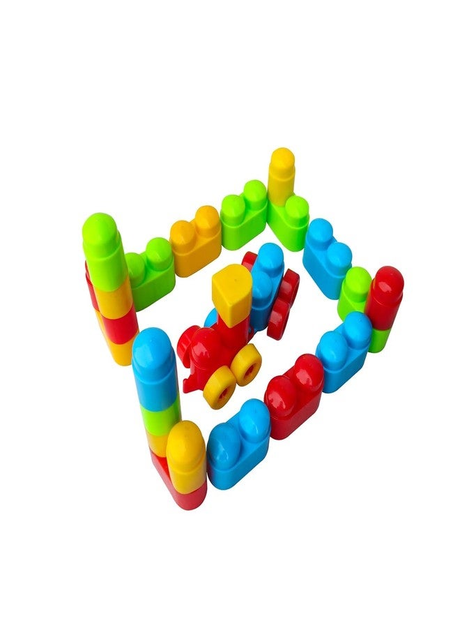 RAINBOW RIDERS Brain Development Variable Sliding Building Blocks Assembly Educational Toy for Kids Boys Girls 3+ Years - Plastic Multicolour (80 Pcs) - Image 3