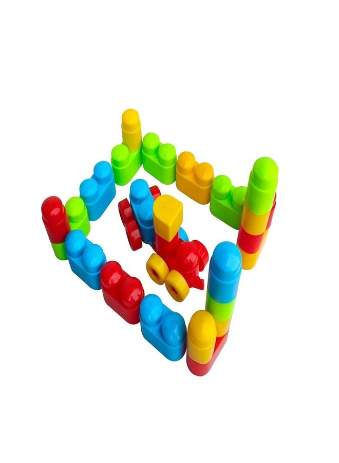 RAINBOW RIDERS Brain Development Variable Sliding Building Blocks Assembly Educational Toy for Kids Boys Girls 3+ Years - Plastic Multicolour (80 Pcs) - Image 1