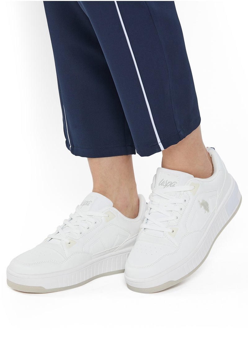 U.S. Polo Assn. - Women's White Low-Top Sneakers - Stylish Lace-Up Design, Perfect for Casual Adventures - Image 1