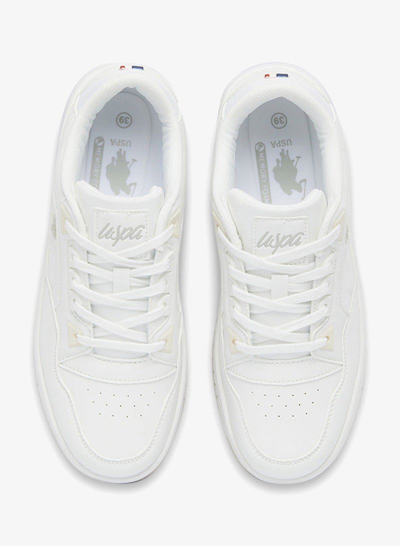 يو اس بولو اسن سنيكرز نسائي أبيض كاجوال برباط - Image 4