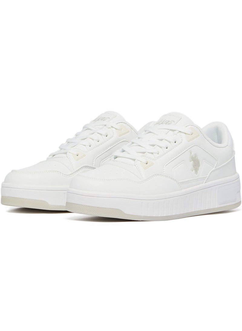 U.S. Polo Assn. - Women's White Low-Top Sneakers - Stylish Lace-Up Design, Perfect for Casual Adventures - Image 1