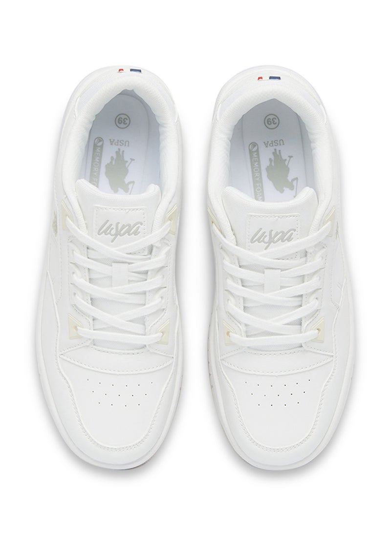 U.S. Polo Assn. - Women's White Low-Top Sneakers - Stylish Lace-Up Design, Perfect for Casual Adventures - Image 1