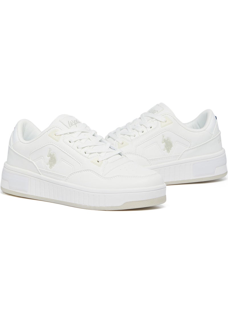 U.S. Polo Assn. - Women's White Low-Top Sneakers - Stylish Lace-Up Design, Perfect for Casual Adventures - Image 1