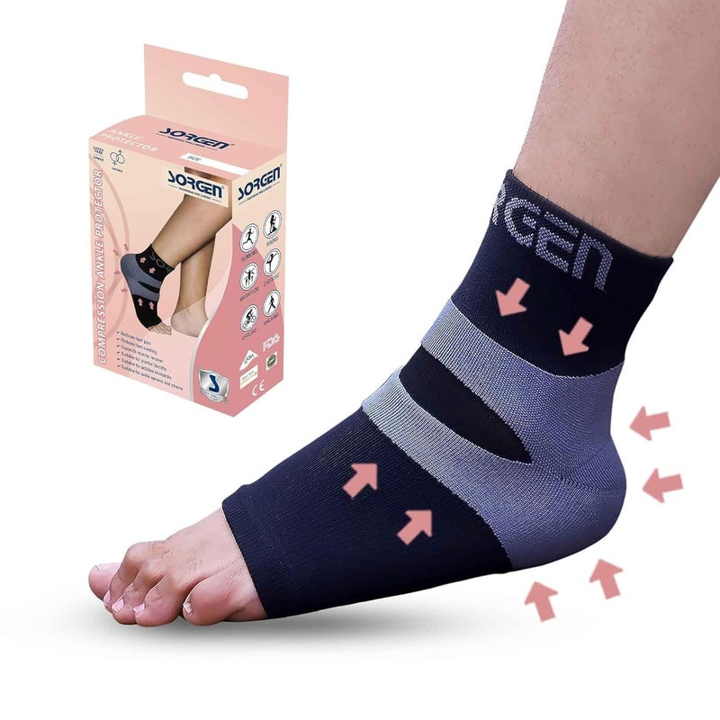 Sorgen polyester Ankle Protector For Plantar Fasciitis, Compression Sleeve For Heel Pain Relief, Ankle Support (Medium) - Image 1