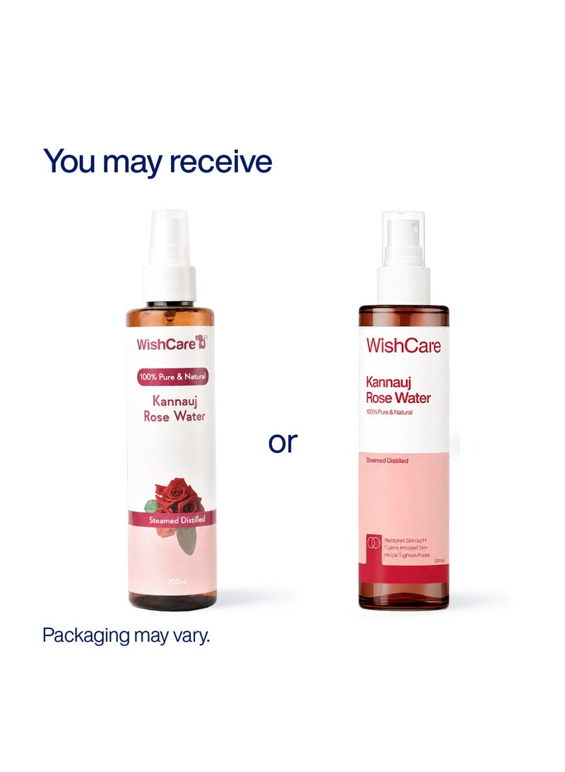 WishCare 100% Pure & Natural Rose Water For Face, Skin & Hair | Rose Water Toner for Glowing Skin | Free from Paraben & Alcohol | 200ml - Image 3