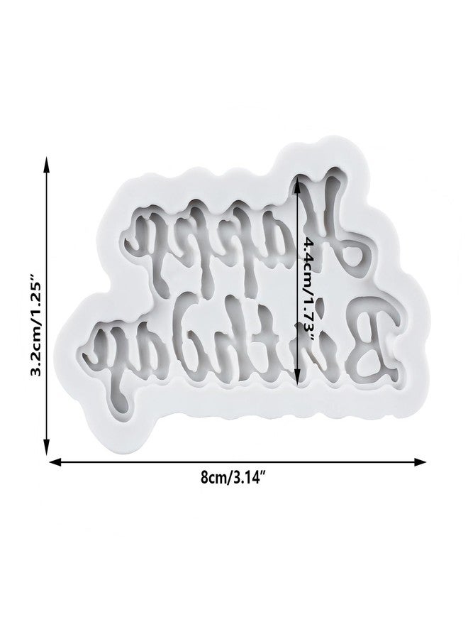 YANQINMS Happy Birthday Silicone Molds Birthday Alphabet Silicone Mold Letter Fondant Molds For Birthday Party Cake Decoration Cupcake Topper Chocolate Candy Polymer Clay Gum Paste - Image 2