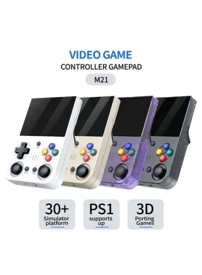 Gulf Trend M21 Handheld Game Console 3.5 Inch IPS Screen Open Source Linux System Portable Retro Gaming Device Expandable Storage Rechargeable Battery Classic Arcade Player - Image 2