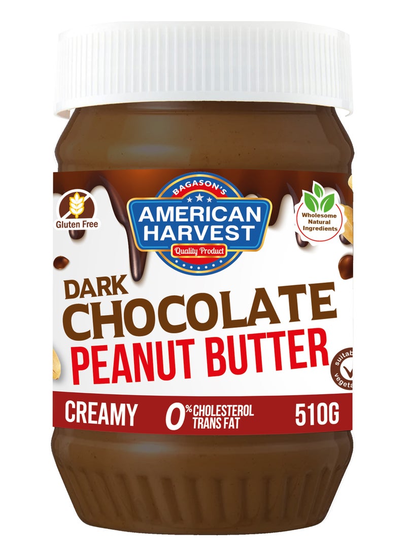 American Harvest Dark Chocolate Peanut Butter Creamy 510g 