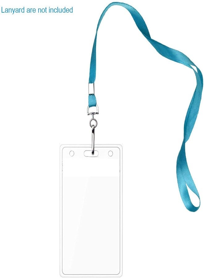 True-Ally 100 pcs Clear Vertical ID Card Name Badge Holder Size B4 - (155 x 106 mm) (6 x 4 inches) Waterproof for Offices, Schools, Conferences, Seminars, Trade Shows (Pack of 100 (B4-155 X 106mm)) - Image 3
