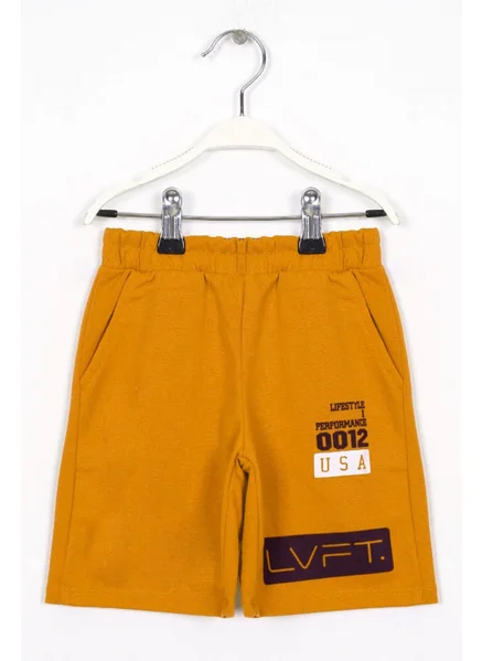 زيبكيدز USA Printed Mustard Color Boy Capri
