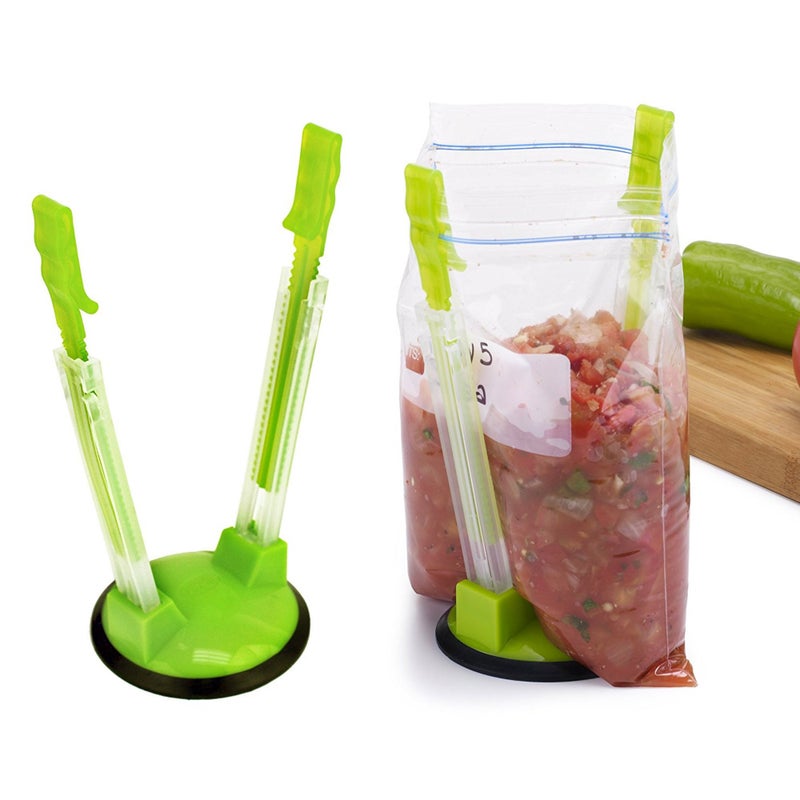 Jokari Original Jokari Adjustable Baggy Rack Stand 2 Pack. Prop Plastic Ziploc Freezer Storage Bags Open Hands-Free to Pour Leftovers, Snacks and Meal Prep Ingredients With No Food Spills or Kitchen Mess - Image 2