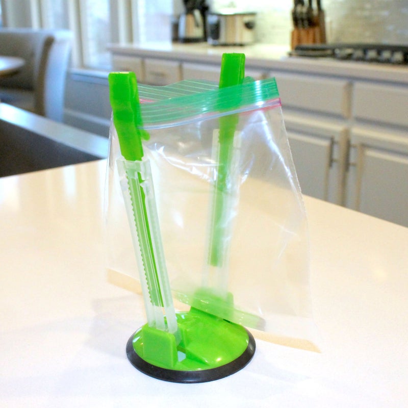 Jokari Original Jokari Adjustable Baggy Rack Stand 2 Pack. Prop Plastic Ziploc Freezer Storage Bags Open Hands-Free to Pour Leftovers, Snacks and Meal Prep Ingredients With No Food Spills or Kitchen Mess - Image 5