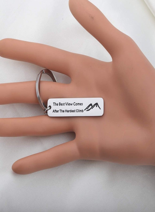 MYOSPARK Adventure Gift Mountains Keychain Hiker Jewelry Outdoors Gift Motivational Jewelry (Climb Keychain) - Image 5