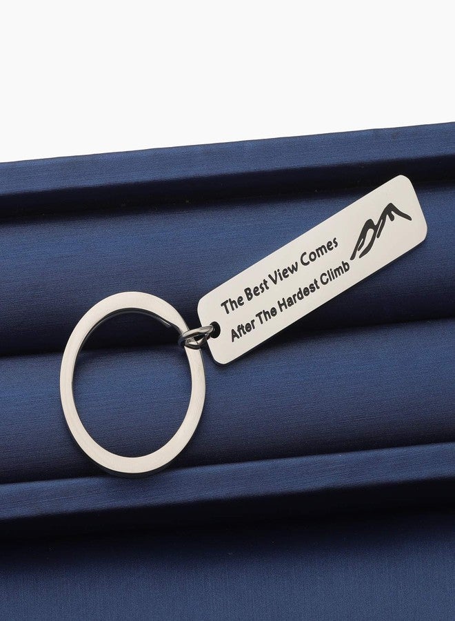 MYOSPARK Adventure Gift Mountains Keychain Hiker Jewelry Outdoors Gift Motivational Jewelry (Climb Keychain) - Image 4