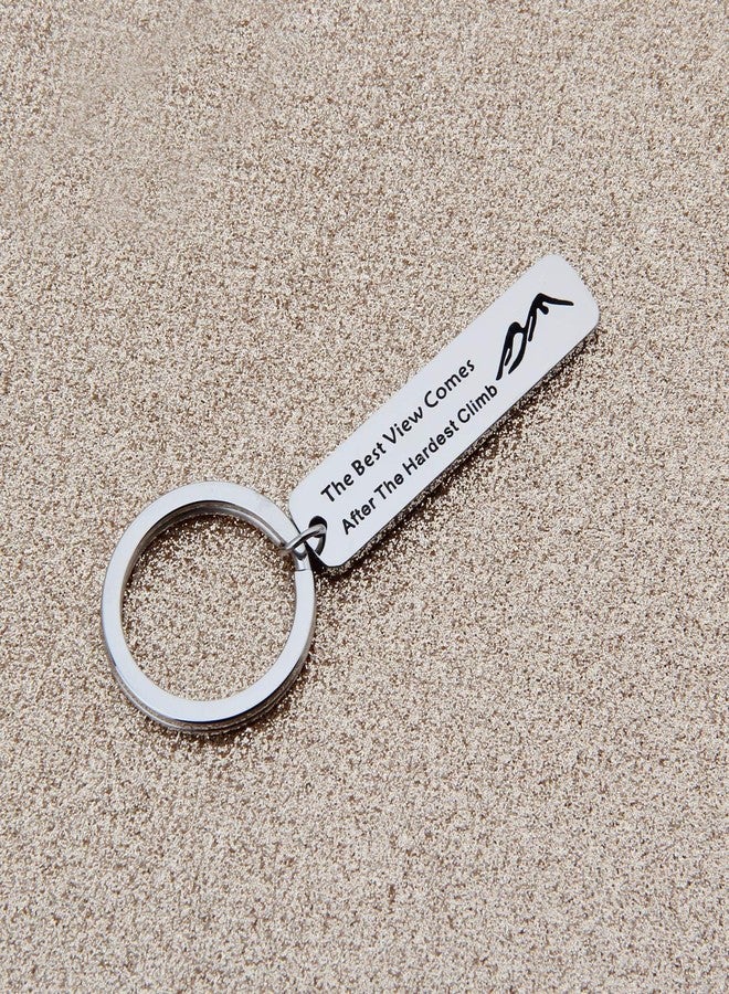 MYOSPARK Adventure Gift Mountains Keychain Hiker Jewelry Outdoors Gift Motivational Jewelry (Climb Keychain) - Image 3