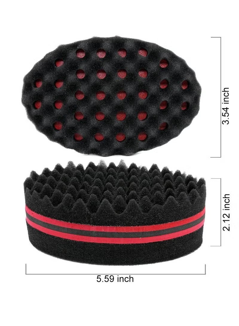 فرشاة شعر حلاق من بيغ هولز، إسفنجة دريدز، أداة العناية بالشعر المموج الأفرو، قطعة واحدة مع قطعة واحدة من الشعر - Image 2