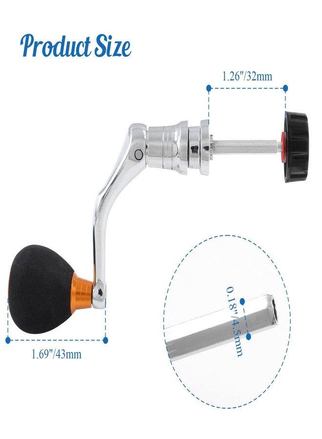 Cionyce Fishing Spinning Reel Handle, Reel Replacement Handle Rocker Arm Grip, Metal Rocker Power Handle Rotatable Knob(Gold, Large) - Image 2