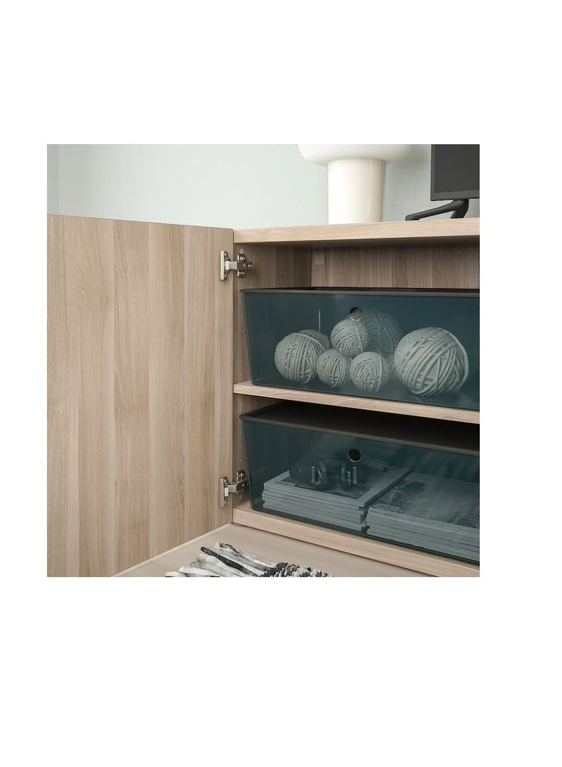 صندوق بغطاء أسود شفاف 37x54x21 سم - Image 2