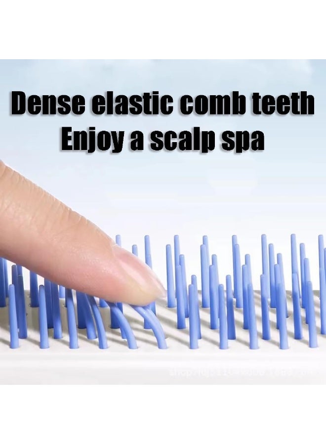 Self Cleaning Hair Brush One Pull Clean Massage Comb Anti Static Hair Comb Hairbrush for Women Soft Hair Combs Hairbrushes for Long Short Wavy Straight Hair (White) - Image 4