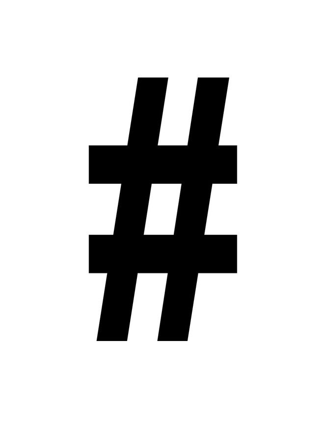 Decal Serpent Pound Sign Hashtag Symbol Keyboard Character 6" Vinyl Sticker Car Decal (6" Black) - Image 2
