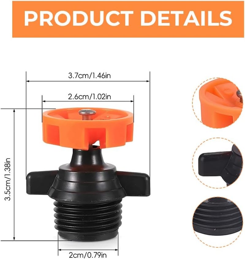 HASTHIP ® 10Pcs Garden Sprinkler Mist Spray Nozzles, 360 °Swivel Sprinkler Heads for Drip Irrigation System, Slow Watering Spray Nozzles for Lawn, Greenhouse & Plant Cooling - Image 2