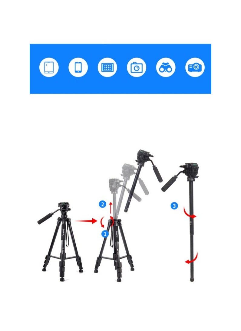Jmary Jmary Kp-2599 Professional Aluminium Tripod For DSLR  - Image 2