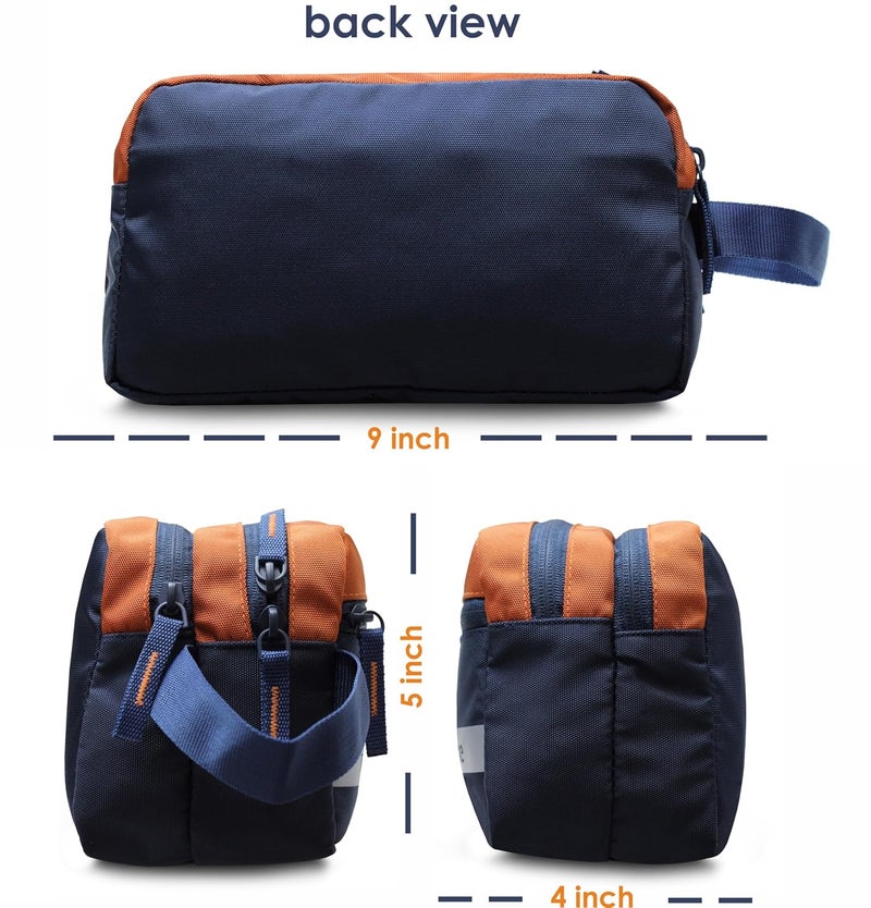 SFANE Toiletry Bag for Men & Women Makeup Pouch, Travel Essentials Travel Organizer Travel Pouch for Men for Travel Kit for Toiletries, Wash Bag (Orange) - Image 3