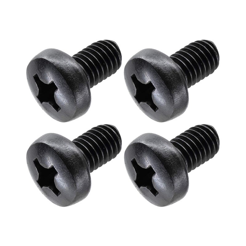 MAKERS BOLT Black License Plate Screws for BMW and Tesla, Phillips Machine Pan Head 18-8, Stainless Steel, M5-0.8 x 8 mm Bolt (Pack of 4) - Image 1