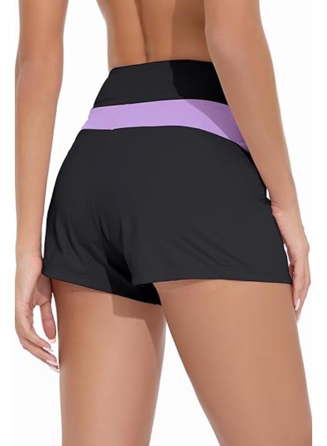Women's swimming pants, 4-layer leak proof seamless bikini girls' swimsuit bottoms, beach swimming pool super absorbent quick drying swimming shorts - Image 2
