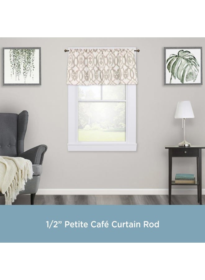 Kenney KN55479 Arts & Crafts Square End Petite Café Decorative Window Curtain Rod, 28-48" Adjustable Length, Oil Rubbed Bronze Finish, 1/2" Diameter Steel Tube - Image 2