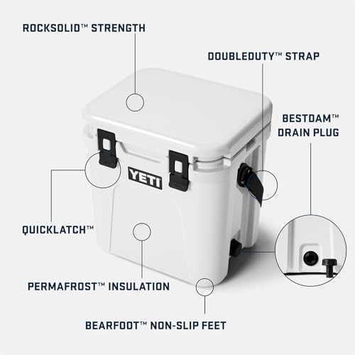 YETI Roadie 24 20 Hard Cooler with DoubleDuty Shoulder Strap and Drain Plug Charcoal - Image 3