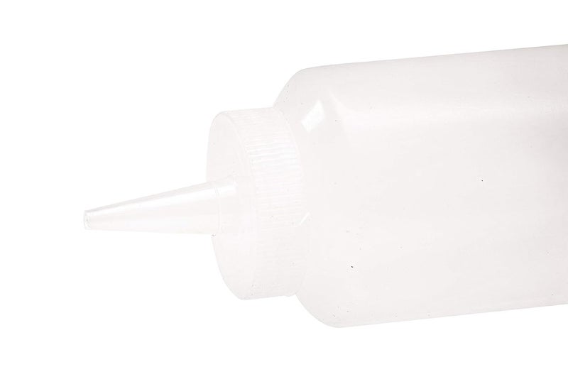 THW زجاجات ضغط بلاستيكية سعة 8 أونصات (237 مل) للصلصات – عبوة من 6 زجاجات، زجاجات ضغط شفافة للكاتشب، صلصة الشواء، شراب، زيت زيتون، والمزيد، غطاء مضاد للتسرب وتصميم سهل الضغط - Image 3