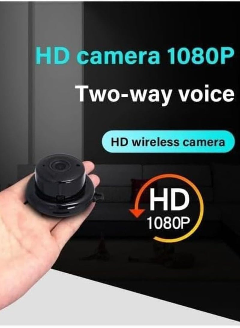 Generic 1080P Wireless Mini Wifi IR Night Vision Baby Monitor IP Camera, Plug-and-Play Setup, 20x10x20cm Black BUC1927$P, Motion Detection, App Control, Home, Office, Car Security, 10M Night Vision, Wide  - Image 2