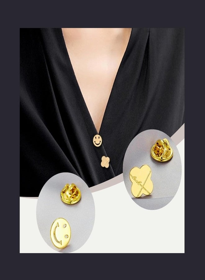 ST logo Hanging Tree Golden Locking Pin Backs Brooch Pin Back Butterfly with Pin Keepers Insignia Clutches Pin Backs Replacement Metal Lapel Pin Backing for Tie Hat Badge DIY Art & Crafts Pcs (20 Pcs) - Image 4