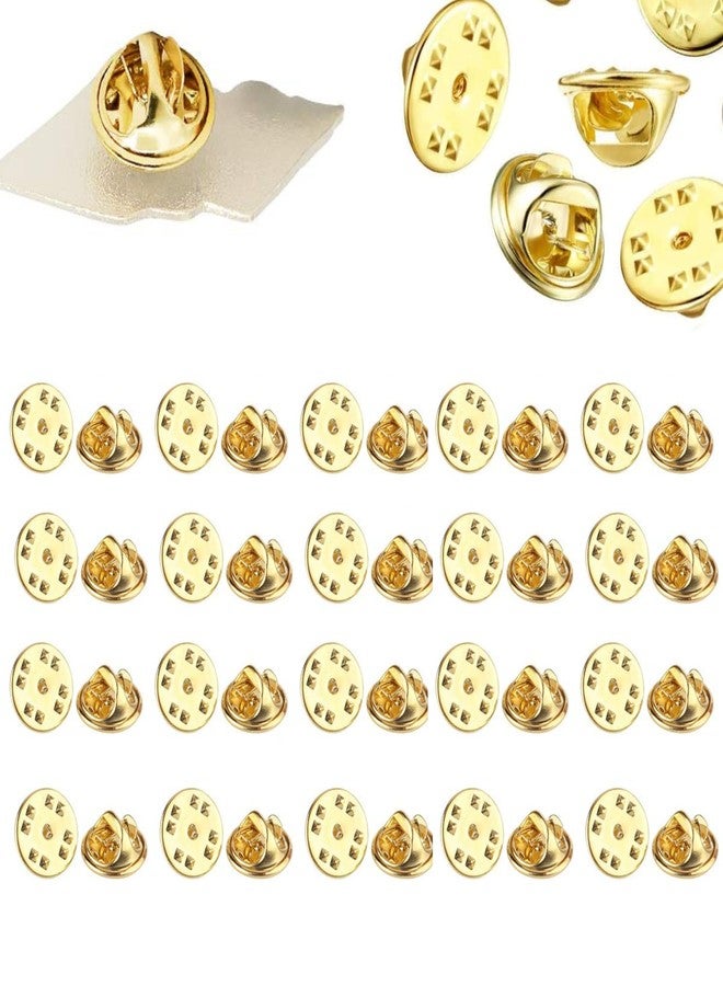 ST logo Hanging Tree Golden Locking Pin Backs Brooch Pin Back Butterfly with Pin Keepers Insignia Clutches Pin Backs Replacement Metal Lapel Pin Backing for Tie Hat Badge DIY Art & Crafts Pcs (20 Pcs) - Image 1