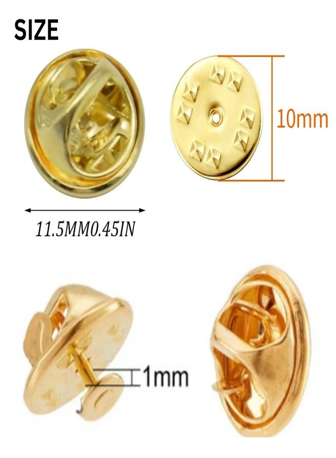 ST logo Hanging Tree Golden Locking Pin Backs Brooch Pin Back Butterfly with Pin Keepers Insignia Clutches Pin Backs Replacement Metal Lapel Pin Backing for Tie Hat Badge DIY Art & Crafts Pcs (20 Pcs) - Image 3