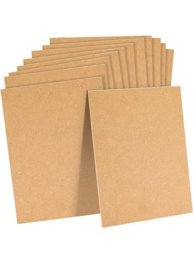 عبوة من 15 لوح MDF سادة فاخر بسُمك 3 مم – مقاس 30 × 21 سم (A4) بسطح أملس للأعمال الفنية والرسم – لون بني