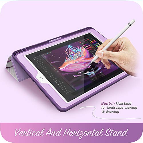 I-blason iBlason Cosmo Case for iPad 9th8th7th Generation iPad 102 202120202019 FullBody Trifold with Builtin Screen Protector Protective Smart Cover with Auto SleepWake Pencil Holder Ameth - Image 3