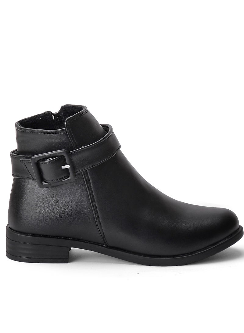 LIFESTYLISH Ankle Boots With Accessories G-16 Leather - Black  - Image 1