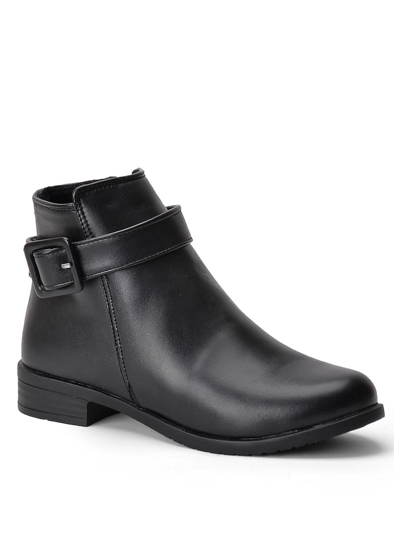 LIFESTYLISH Ankle Boots With Accessories G-16 Leather - Black  - Image 2