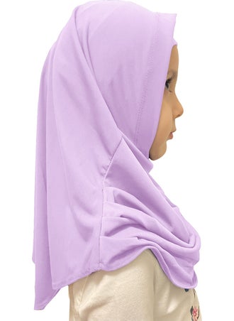İhvan Online Ihvan Online Practical Ready-to-wear Children's Scarf Lilac  - Image 2
