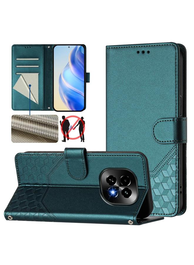 اس-توب جراب هاتف Realme C63 5G Global Honeycomb Embossing RFID من الجلد - Image 1