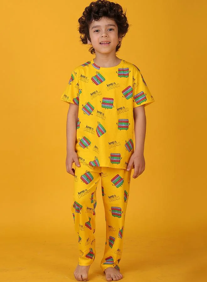 Anthrilo Anthrilo All-Over Print T-Shirt and Pyjama Set