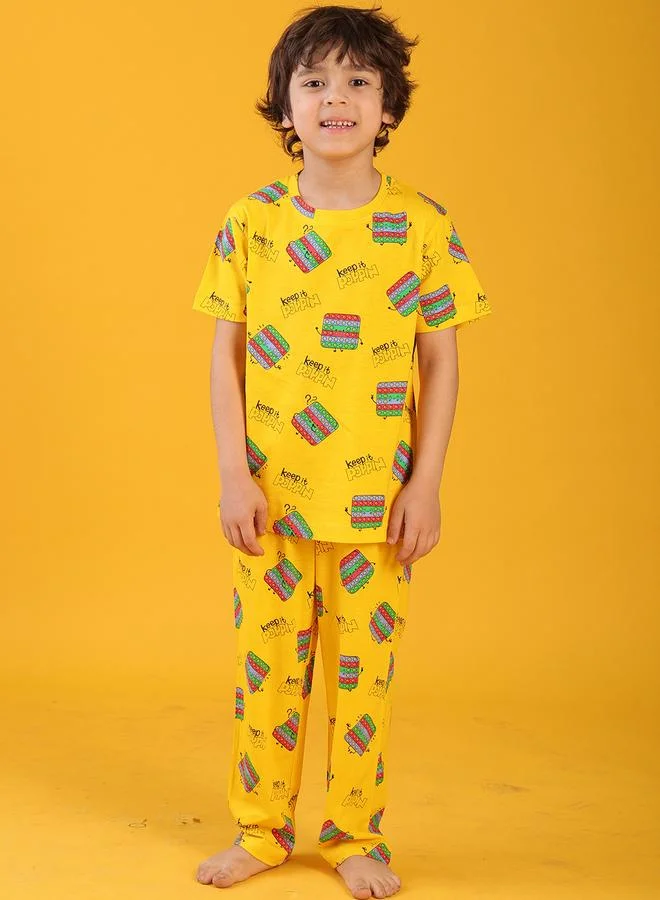Anthrilo Anthrilo All-Over Print T-Shirt and Pyjama Set