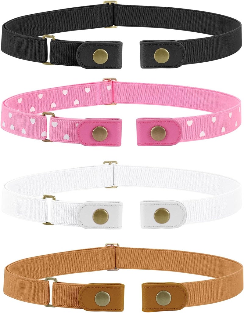 Werforu No Buckle Stretch Belt for Child Boys and Girls Buckle Free Kids Belt Up to 24 Inches - Image 2