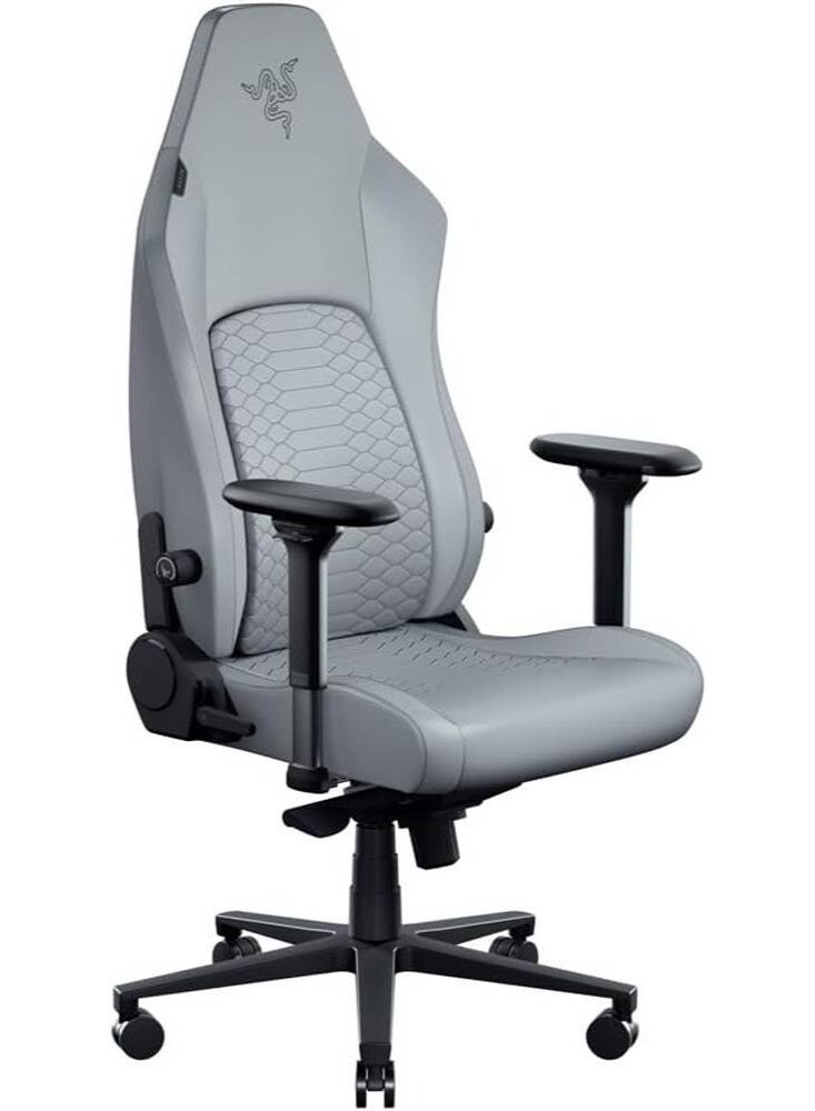 RAZER Iskur V2 NewGen Ergonomic Gaming Chair, HyperFlex 360° Adjustable Lumbar Support, Gen-2 EPU Leather with CoolTouch, 4D Armrests, 153° Recline, Dual-Density Cold-Cured Foam, Steel Frame, High Back, 136kg Capacity, Grey | RZ38-04901000-R3G1 - Image 4